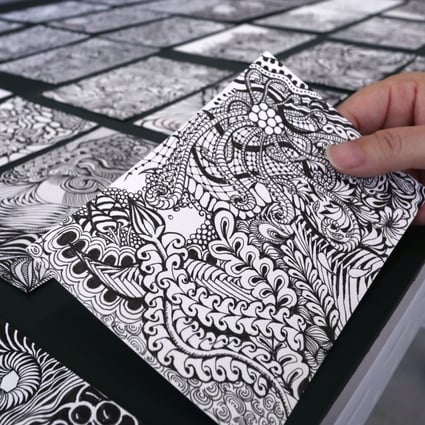 Zentangle refers to the freehand drawing technique of creating beautiful images from repetitive patterns. Photo: Jonathan Wong