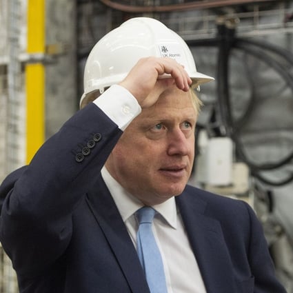 Britain's Prime Minister Boris Johnson, seen during a visit to the Fulham Science Centre in Oxfordshire on August 8, will have to put on his thinking cap to navigate the tricky US-China strategic dilemma as Britain prepares to leave the European Union. Photo: AFP