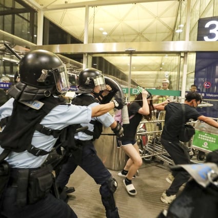 There was chaos at Hong Kong airport on Tuesday. Photo: Sam Tsang