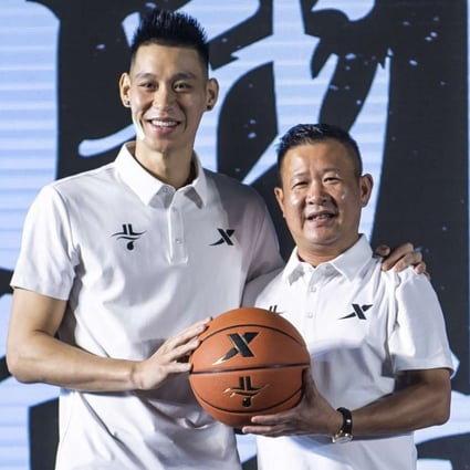 Jeremy Lin at the launch of his partnership with Chinese sportswear brand Xtep in Guangzhou. Photo: Handout