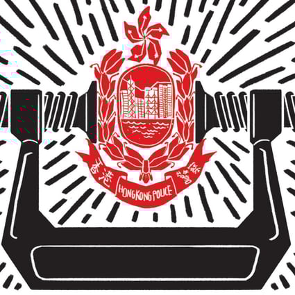 Hong Kong’s embattled police force is holding the city back from the brink. Illustration: Kaliz Lee