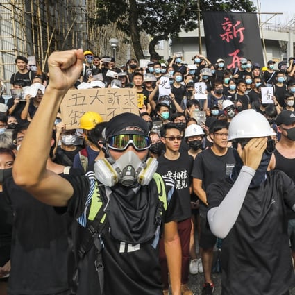 Students at Chinese University hold a protest to call for the September 2 boycott. Photo: Dickson Lee