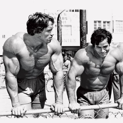 Arnold and Franco at Venice Beach, California in their heyday. Photo: Instagram