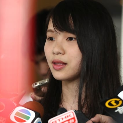 The returning officer failed to give Agnes Chow an opportunity to respond before invalidating her candidacy and this was deemed a material irregularity. Photo: Nora Tam