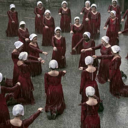 A still from The Handmaid’s Tale, based on the novel by Margaret Atwood. She talks about her sequel, The Testaments. Photo: Hulu via AP