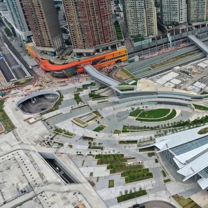 Aerial view of the West Kowloon high-speed rail station. Photo: Roy Issa