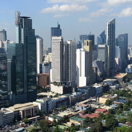 The skyline of the financial district of Makati in Manila. Photo: AFP