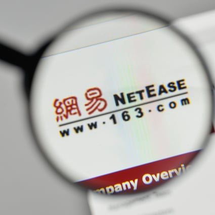 Netease.com logo on the website homepage, November 2017. Photo: Alamy