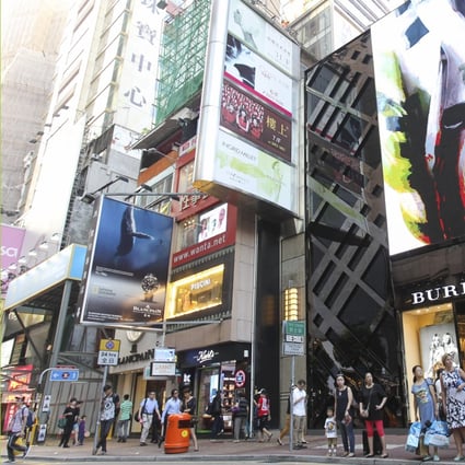 General view of Russell street, Causeway Bay in Hong Kong on 18 September 2014.