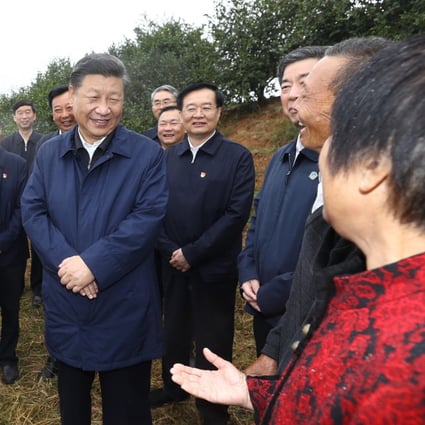 President Xi Jinping did not comment on the trade war directly during a visit to Henan province with Vice-premier Liu He. Photo: Xinhua