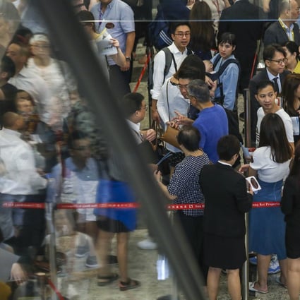 The sales venue for Sun Hung Kai Properties’ The Cullinan West III project in West Kowloon on Thursday. Photo: Tory Ho