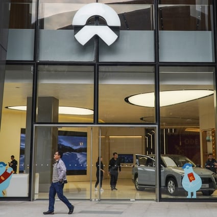 A Nio car showroom is open at the Futian district in Shenzhen. Photo: Roy Issa