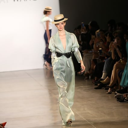 Looks from Taoray Wang’s spring/summer 2020 collection at New York Fashion Week in New York. Photo: Xinhua/Qin Lang