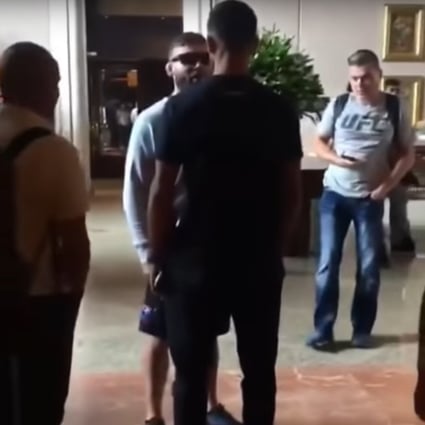 Jeremy Stephens and Yair Rodriguez in the hotel lobby. Photo: YouTube