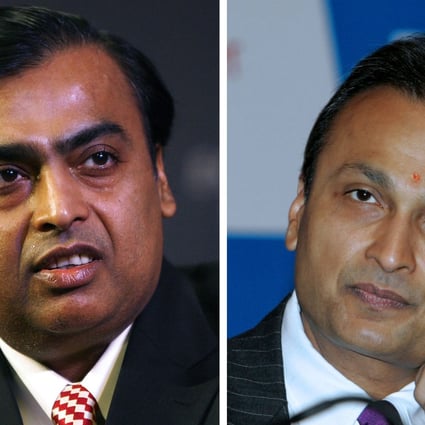 Brothers Mukesh and Anil Ambani are arch rivals in the business world. Photo: AFP