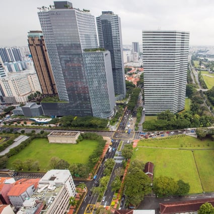 Office buildings and open land await development in downtown Singapore, in this photo taken in September 2017. The Urban Redevelopment Authority, which oversees urban planning in Singapore, uses the data it collects from various government departments to estimate land demand. Photo: Bloomberg
