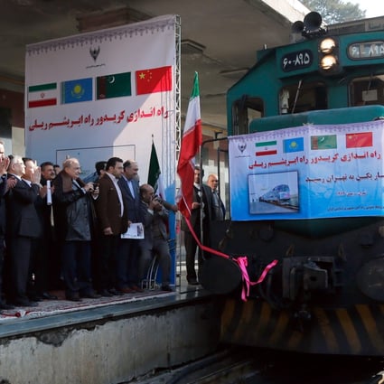 The first-ever Chinese goods train to Iran arrives in Tehran on February 15, 2016, after a 14-day journey hailed as a revival of the Silk Road under China’s Belt and Road Initiative. China is emerging as the central power in its immediate and expanding neighbourhood, while the West tears at itself and old alliances. Photo: EPA