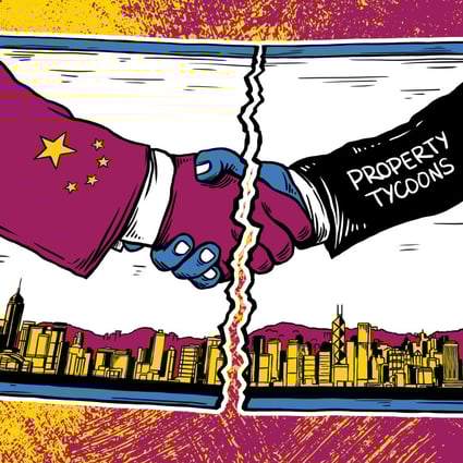 A marriage of convenience between Beijing and Hong Kong’s property tycoons may be seeing the end of its honeymoon. Illustration: Lau Ka-kuen