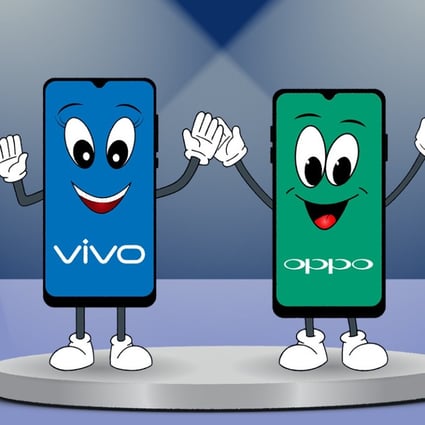 Vivo and Oppo are two popular smartphone brands in China. Artwork by SCMP.