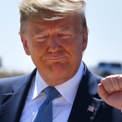 US President Donald Trump gestures after landing at San Diego for a fundraiser and border visit on September 18. Photo: AFP
