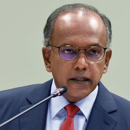 Singapore’s law and home affairs minister K. Shanmugam says foreign interference poses a deadlier threat than military force in destabilising a country. Photo: AFP