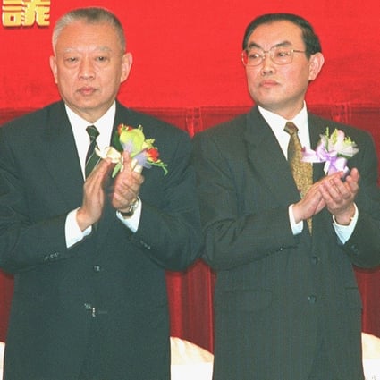 Wang Fengchao (centre) with former Hong Kong leader Tung Chee-hwa (left) in 1997. Photo: SCMP Pictures