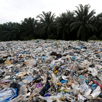 Plastic waste outside an illegal recycling factory in Jenjarom, Kuala Langat, Malaysia. Photo: Reuters