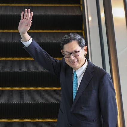 Retiring Hong Kong Monetary Authority chief executive Norman Chan Tak-lam meets the press at Two International Finance Centre, in Central, on Monday. Photo: Nora Tam