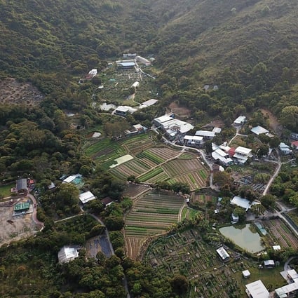 An aerial view of Si Pai Shek village in Kam Tin. Henderson Land said on Friday that it plans to loan land to the government in Kam Tin for seven years. Photo: Roy Issa