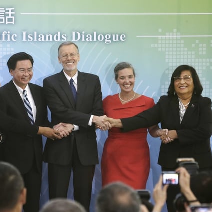 Representatives of Pacific Island nations, Taiwan and the US were among those attending the first Pacific Islands Dialogue in Taipei on Monday. Photo: AP