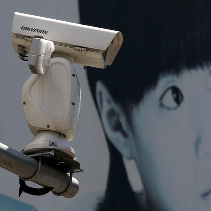 A video surveillance camera made by China's Hikvision in Beijing. File photo: AP