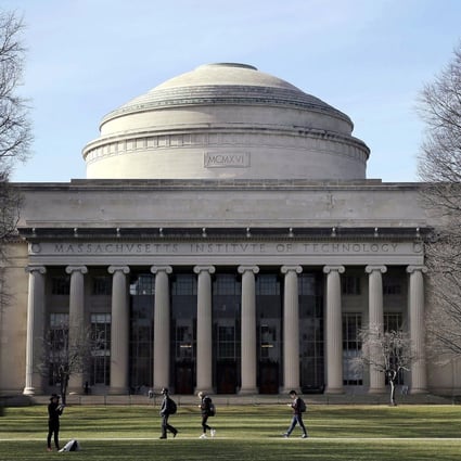Students walk past the “Great Dome” atop Building 10 on the Massachusetts Institute of Technology campus in Cambridge, Massachusetts. The school says it will review all existing relationships with organisations added to the US Department of Commerce’s Entity List. Photo: AP