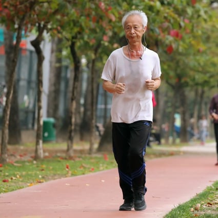 An elderly man exercising in Mong Kok. Some insurers are targeting the city’s ‘silver-haired’ residents with their retirement products. Photo: K.Y. Cheng