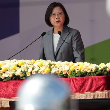 Taiwan’s President Tsai Ing-wen used her national day speech to close the door on one country, two systems as a means of reconciling with the mainland. Photo: EPA