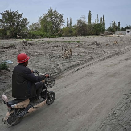 In Shayar, Uygur grave sites have been cleared with little care. Photo: AFP