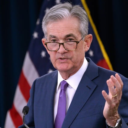 US Federal Reserve chairman Jerome Powell speaks during a press conference after a Federal Open Market Committee meeting in Washington on July 31. Photo: AFP