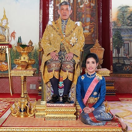 Thailand's King Maha Vajiralongkorn with (the now former) royal noble consort Sineenat ‘Koi’ Wongvajirapakdi. Photo: AFP