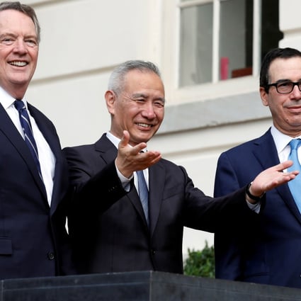China's Vice-Premier Liu He is set to take part in the talks with US trade representative Robert Lighthizer (left) and US Treasury Secretary Steve Mnuchin. Photo: Reuters