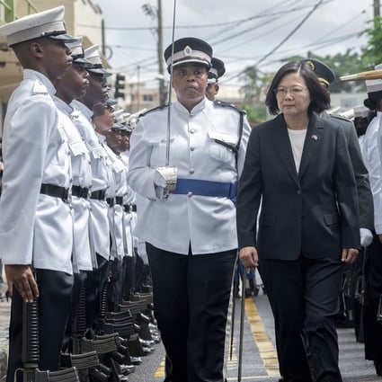Taiwanese President Tsai Ing-wen attends a welcome ceremony in St Lucia in July. The Caribbean nation’s ambassador to Taiwan has affirmed ties remain strong. Photo: AP
