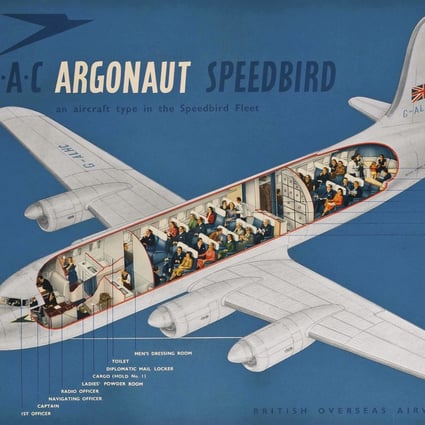 A BOAC Argonaut Speedbird poster from 1952.