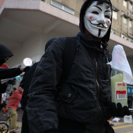 The mask ban has been in force in Hong Kong since the beginning of October and has been met with fierce resistance by anti-government protesters. Photo: Sam Tsang