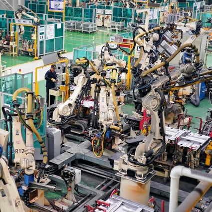 China’s Made in China 2025 plan, unveiled in 2015, was a blueprint to push for advanced manufacturing from robotics, aerospace and new materials to new energy vehicles to replace imports, but it attracted a barrage of criticisms from the US and European Union. Photo: Xinhua