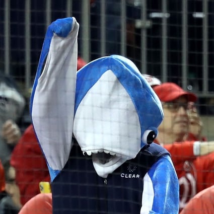 Fans take part in the Baby Shark song during Game Three of the 2019 World Series at Nationals Park on October 25. Photo: AFP