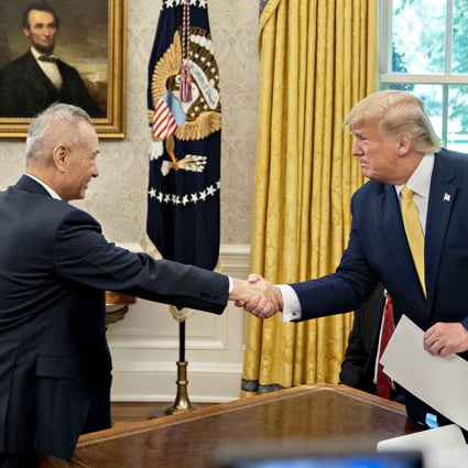 China’s top trade negotiator Vice-Premier Liu He met US President Donald Trump at the White House last month. Photo: Bloomberg