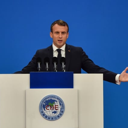 French President Emmanuel Macron says China needs to open its doors wider to foreign businesses. Photo: AFP