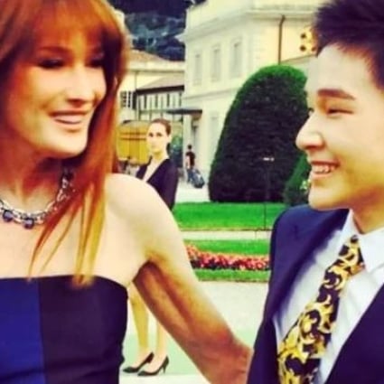 Eric Tse with former first lady of France Carla Bruni. Photo: Instagram