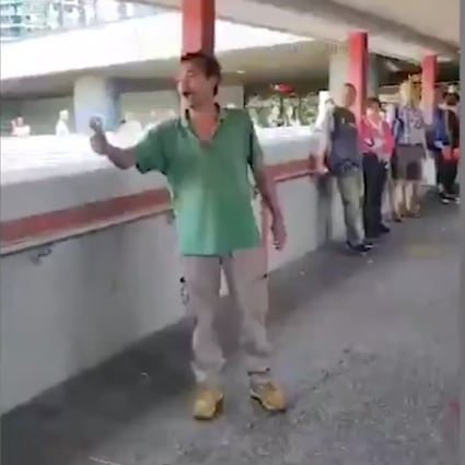 A man was assaulted and set on fire with flammable solution in an attempted murder case after he chased after a group of masked protesters who sabotaged MTR facilities at a Hong Kong railway station during lunchtime on 11 November 2019. Photo: Handout