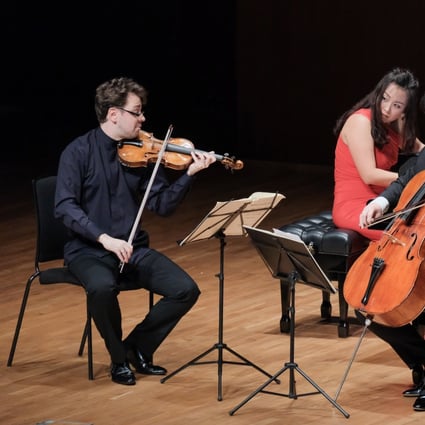 The Sitkovetsky Trio, (from left) Alexander Sitkovetsky, Wu Qian and Isang Enders, played with an abundance of joy both in their Premiere Performances recital on November 14 in Hong Kong and their November 16 performance with the Hong Kong Sinfonietta. Photo: Thomas Lin/Premiere Performances