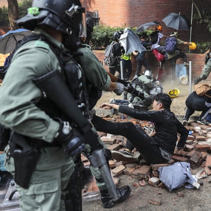 Clashes at Hong Kong Polytechnic University prompted calls in Brussels for restraint, but diplomats say the EU is reluctant to act more decisively. Photo: Sam Tsang