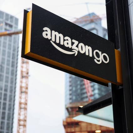 A sign for the new Amazon Go store on 7th Avenue at Amazon's Seattle headquarters in Seattle, Washington, US, January 29, 2018. Photo: Reuters